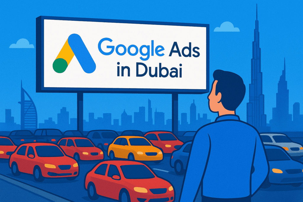 Banner ad of Google ads in Dubai
