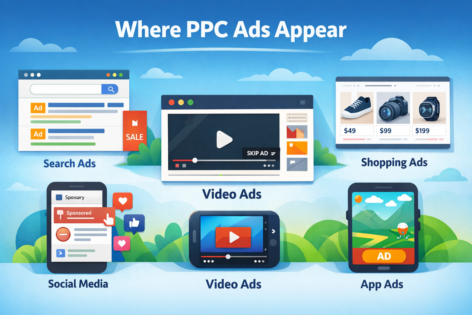 Where PPC ads appear - Digital Aura Marketing