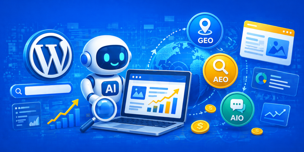 How AI is Changing WordPress SEO GEO, AEO & AIO