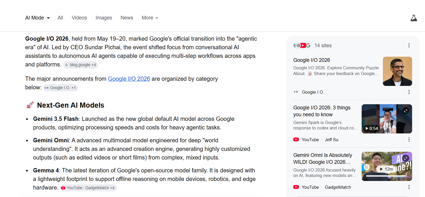 Google I/O 2026 - AI Mode in Search